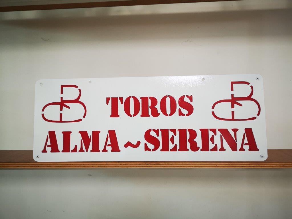 Lettrage aluminium - Toros, Alma Serena